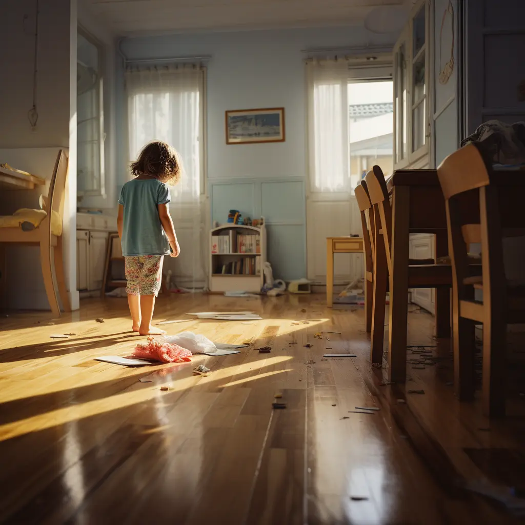 niño de piso alquilado